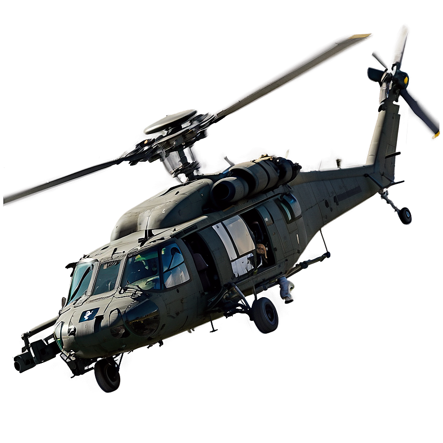 Black Hawk Helicopter Landing Png Bds70 PNG Image