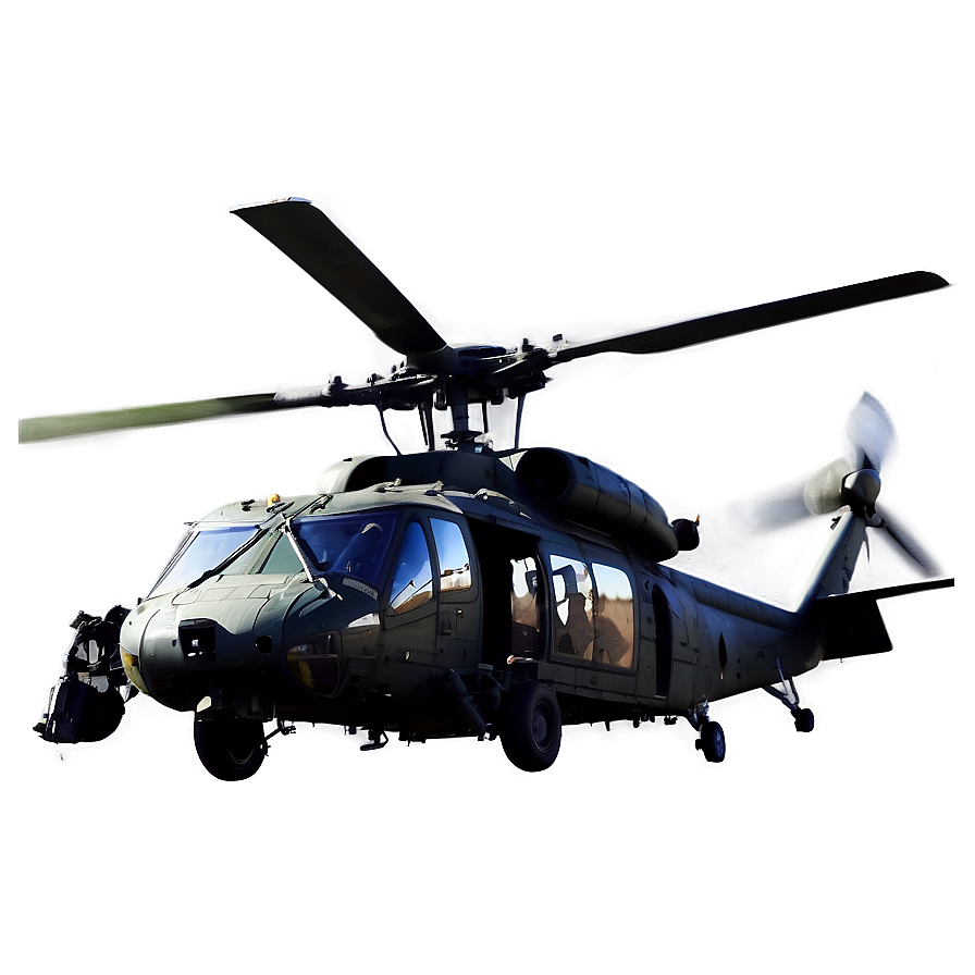 Black Hawk Helicopter Silhouette Png 90 PNG Image