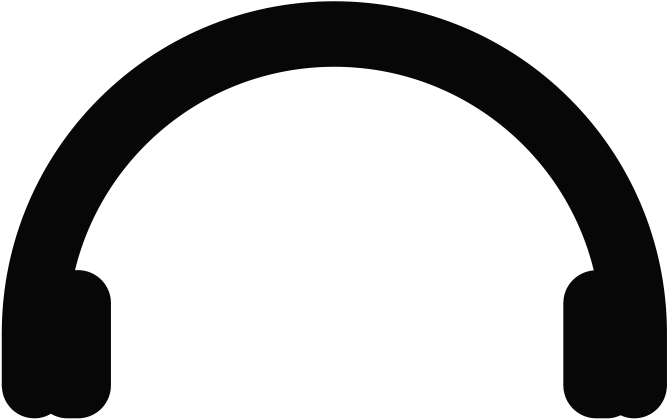 Black Headphones Icon PNG Image