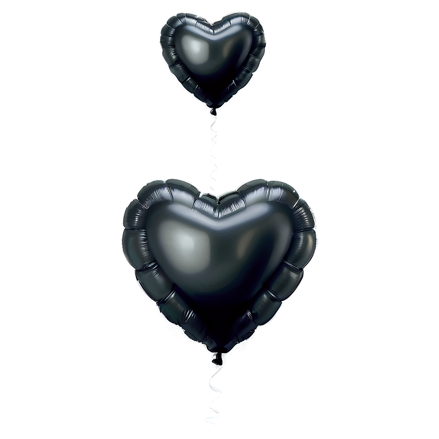 Black Heart Balloon Png 06272024 PNG Image