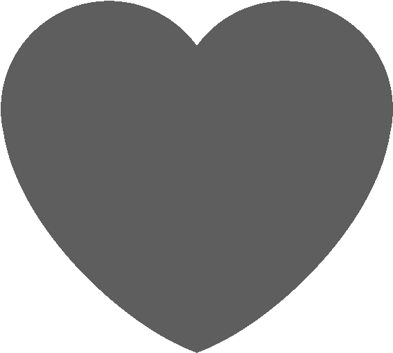 Black Heart Emoji Graphic PNG Image