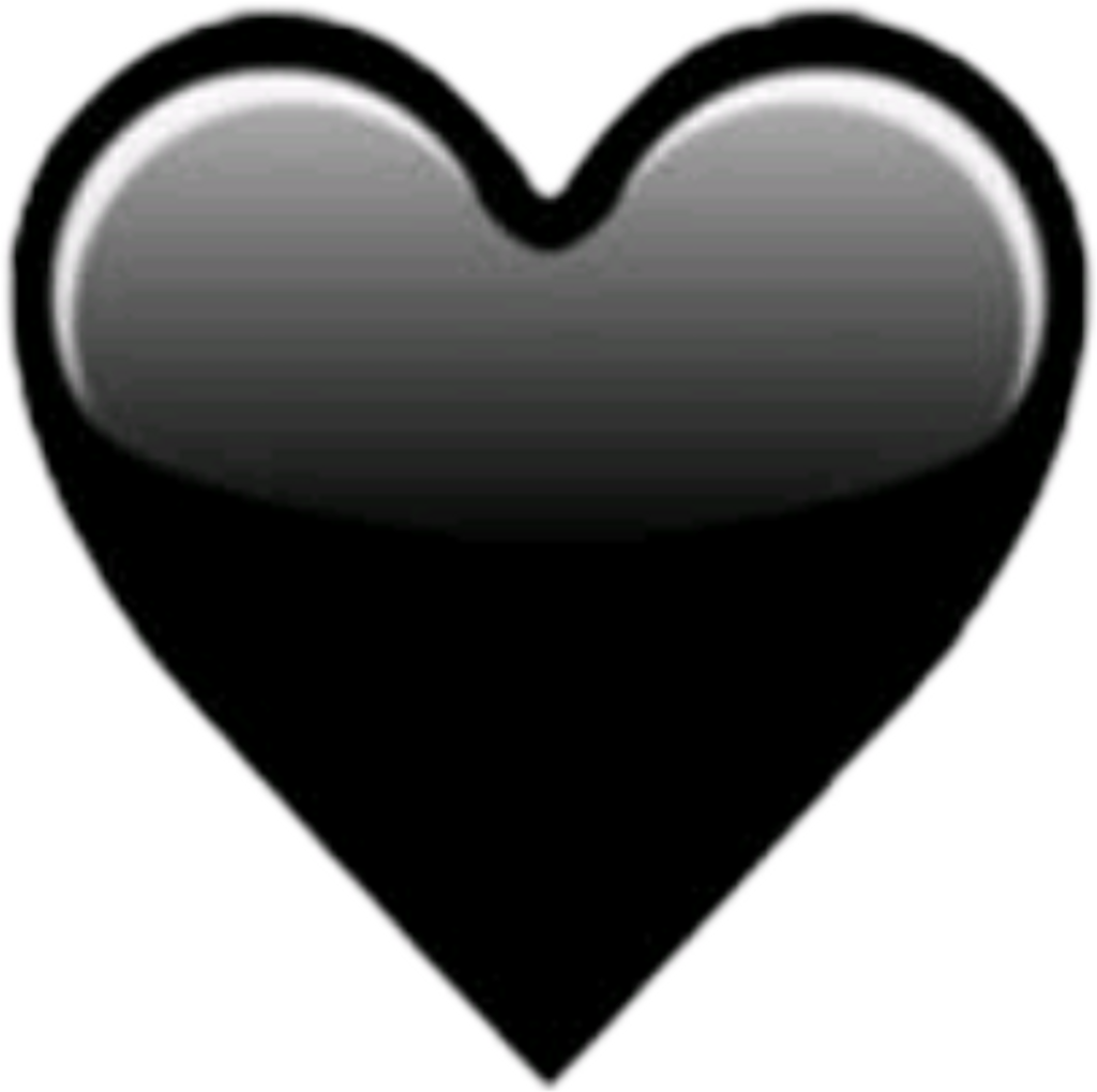 Black_ Heart_ Emoji PNG Image