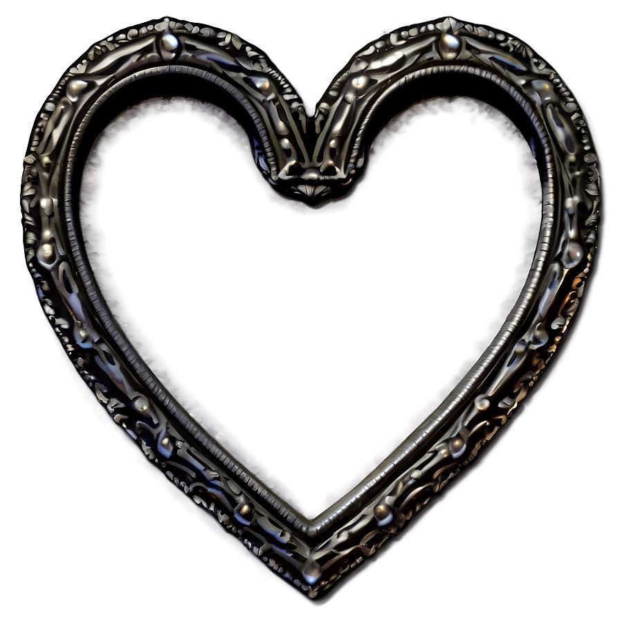 Black Heart Frame Png 06272024 PNG Image