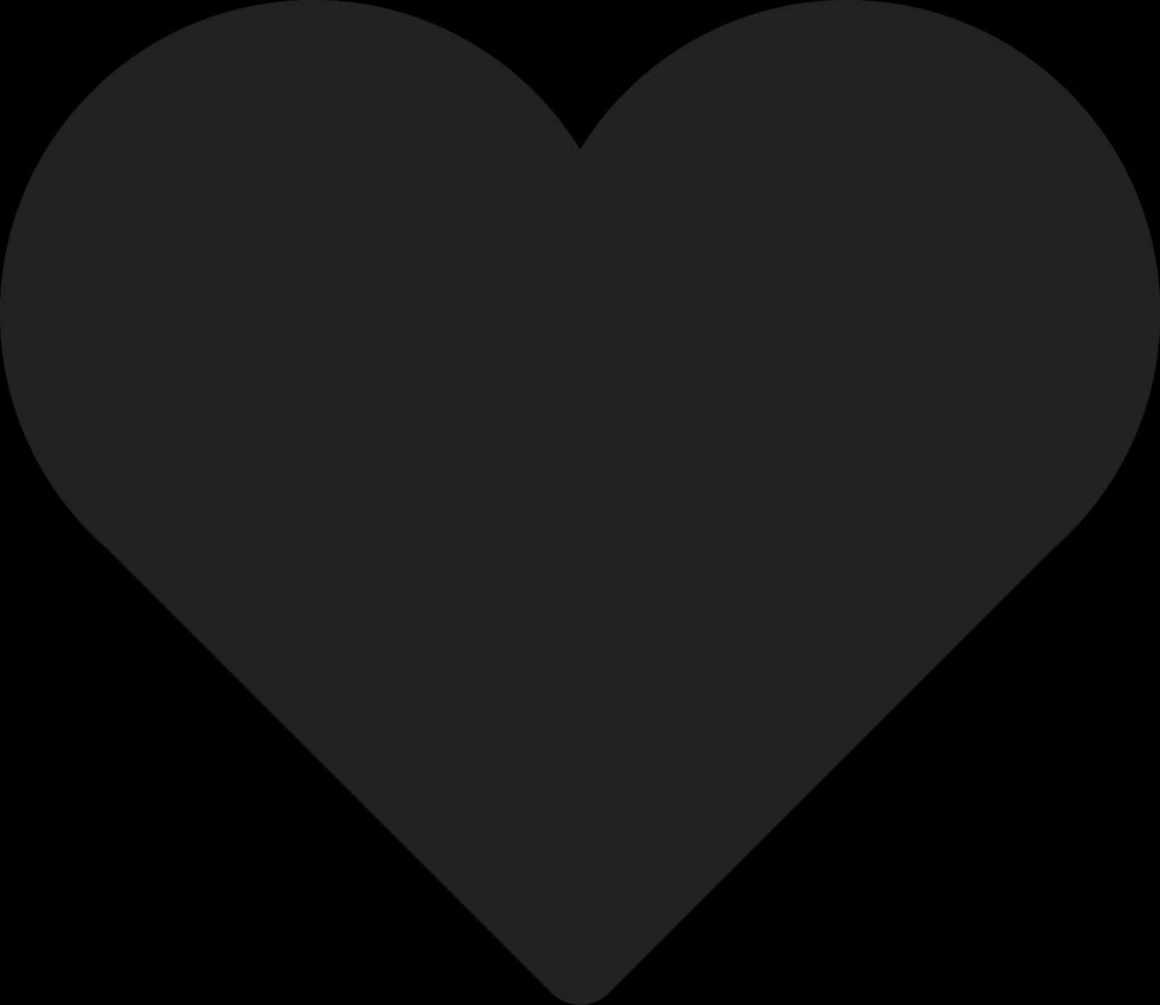 Black Heart Icon Silhouette PNG Image