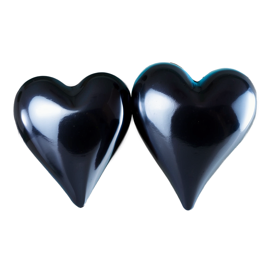 Black Hearts A PNG Image