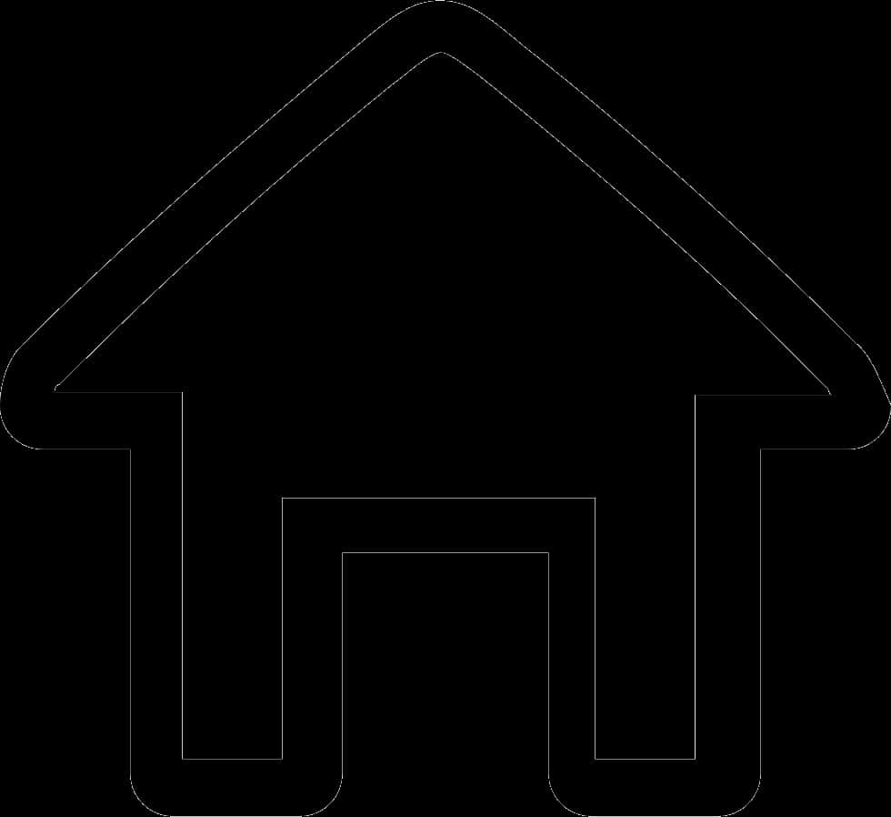 Black Home Icon Outline PNG Image