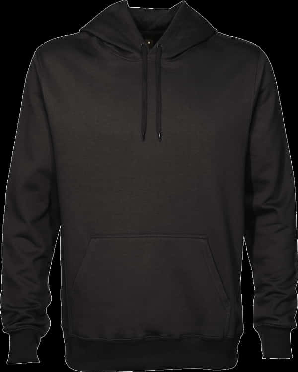 Black Hoodie Front View PNG Image