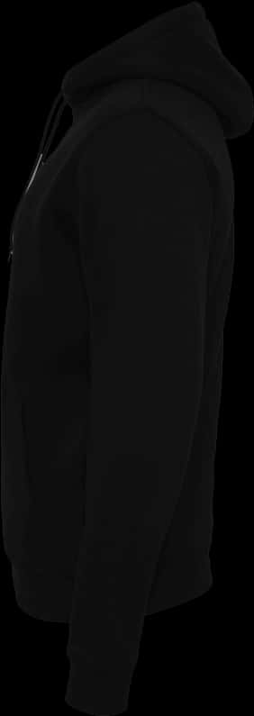 Black Hoodie Side View PNG Image