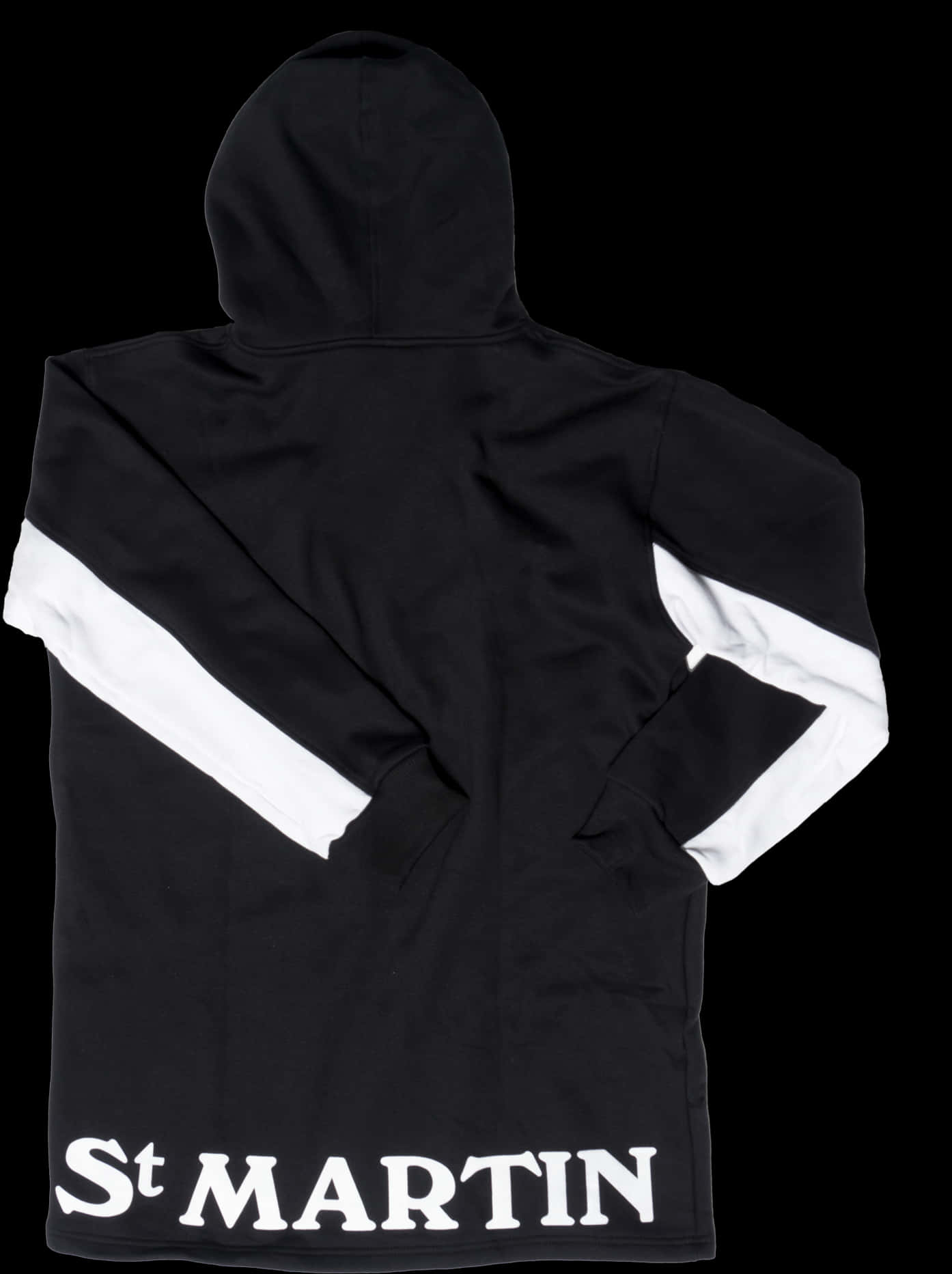 Black Hoodie St Martin Design PNG Image