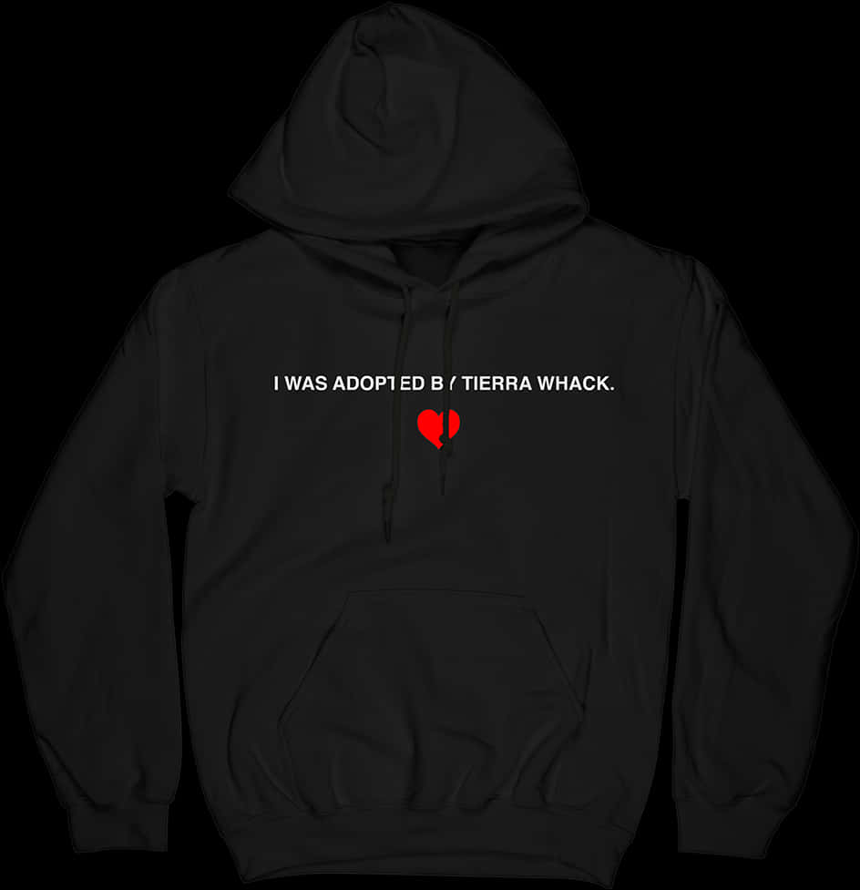 Black Hoodie Tierra Whack Adoption PNG Image