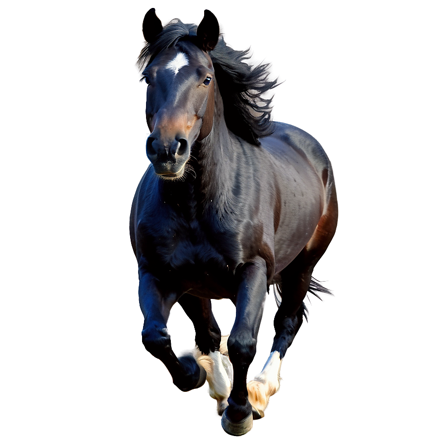 Black Horse In Motion Png Txo PNG Image