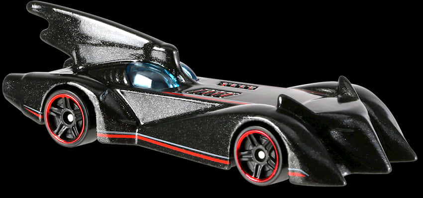 Black Hot Wheels Batmobile Toy PNG Image