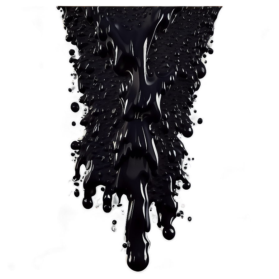 Black Ink Drop Splatter Png 2 PNG Image