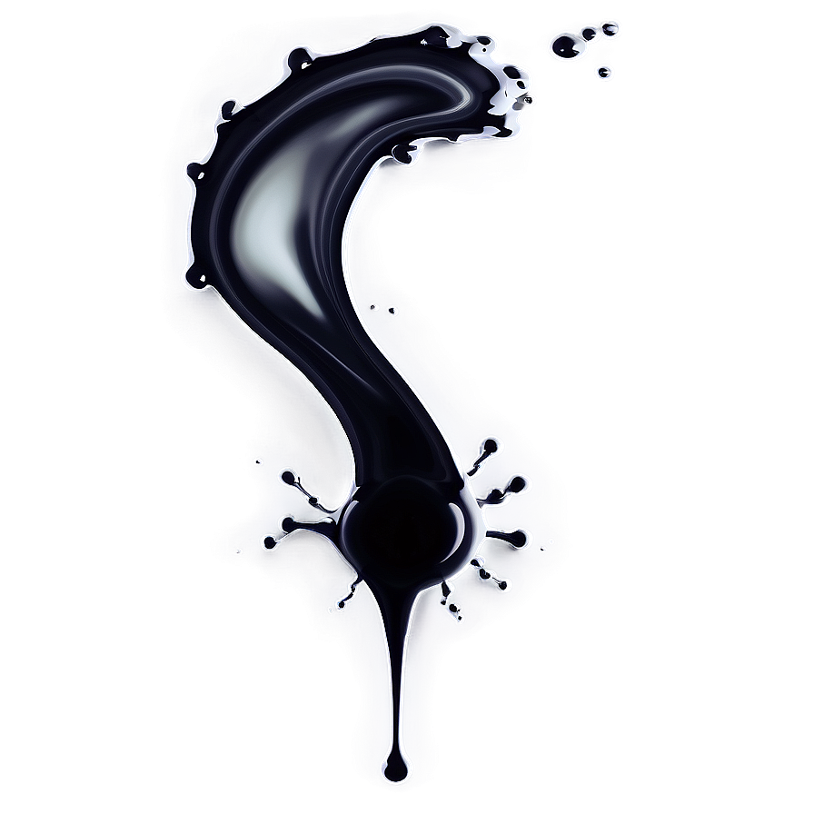 Black Ink Splash Png Evp PNG Image