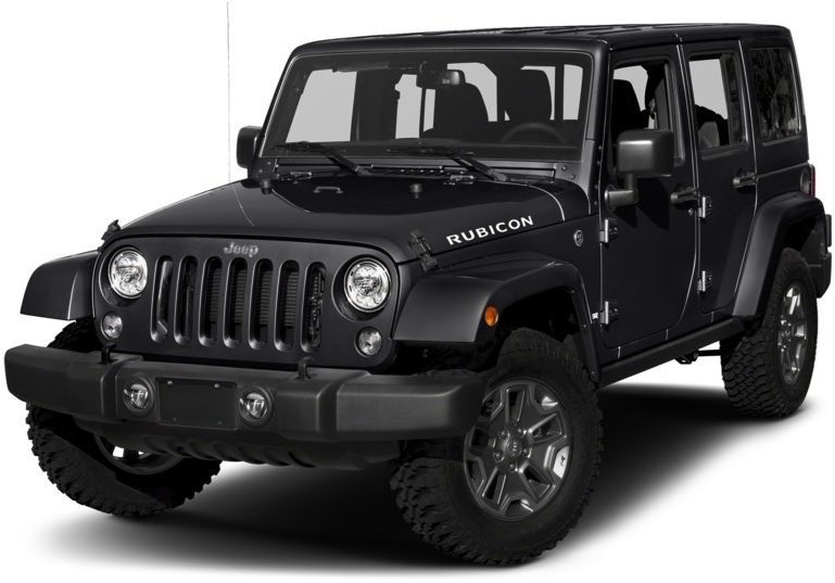 Black Jeep Wrangler Rubicon PNG Image