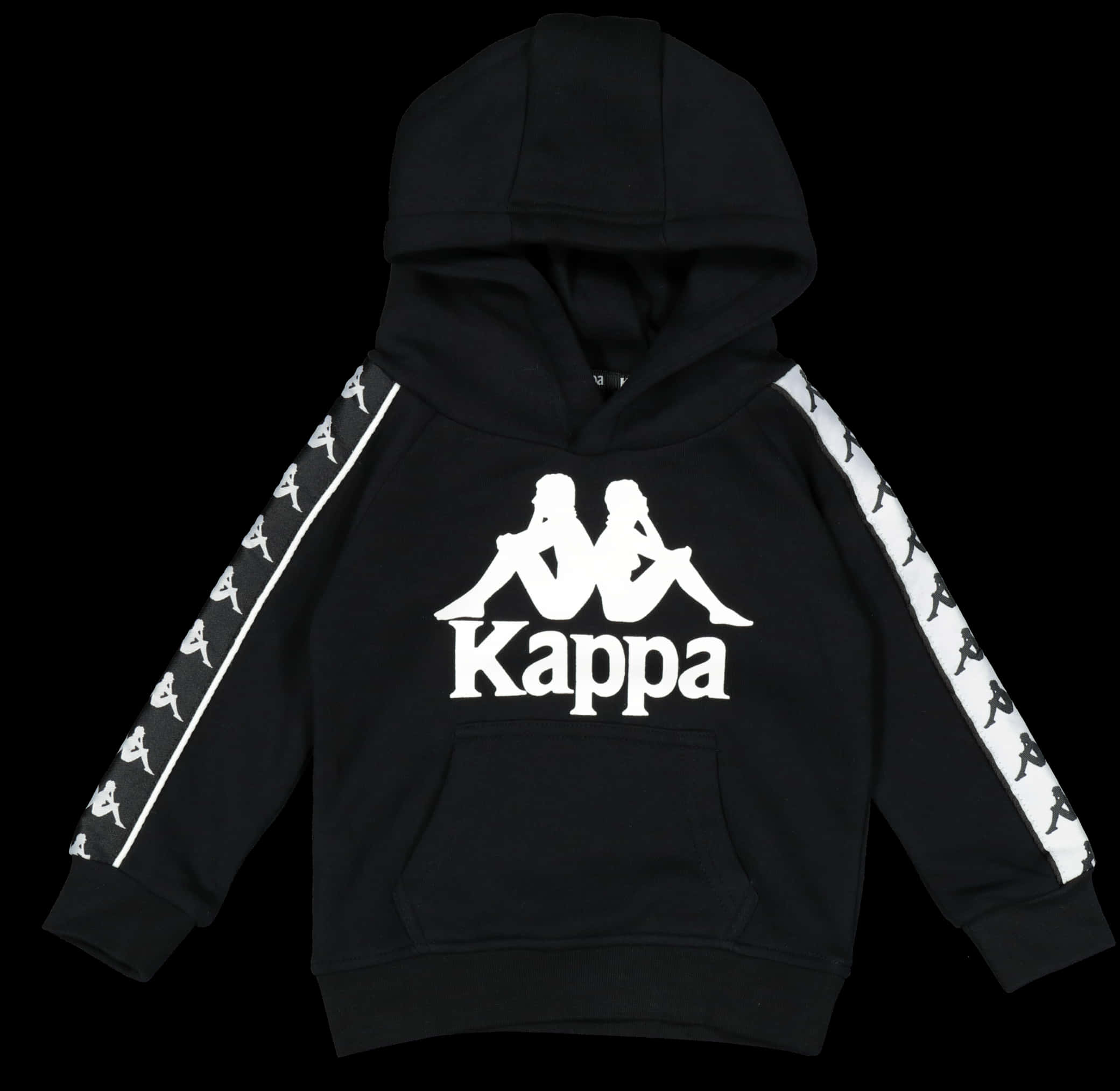 Black Kappa Hoodiewith Logo PNG Image