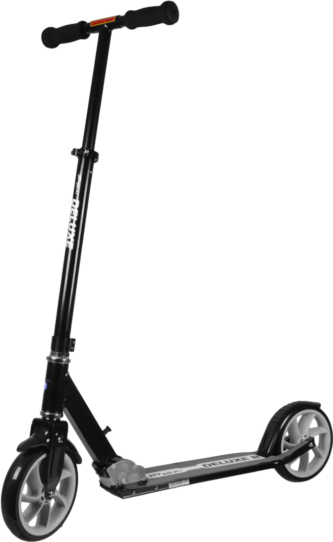 Black Kick Scooter Isolated PNG Image