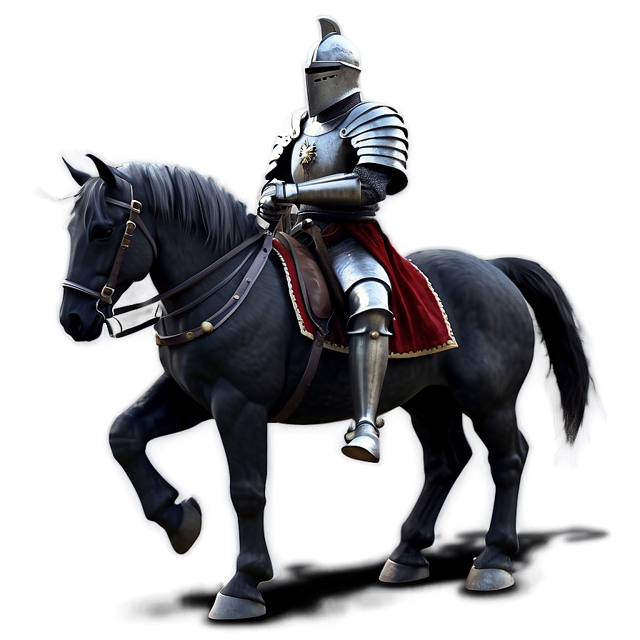 Black Knight On Horseback Png Bnm PNG Image