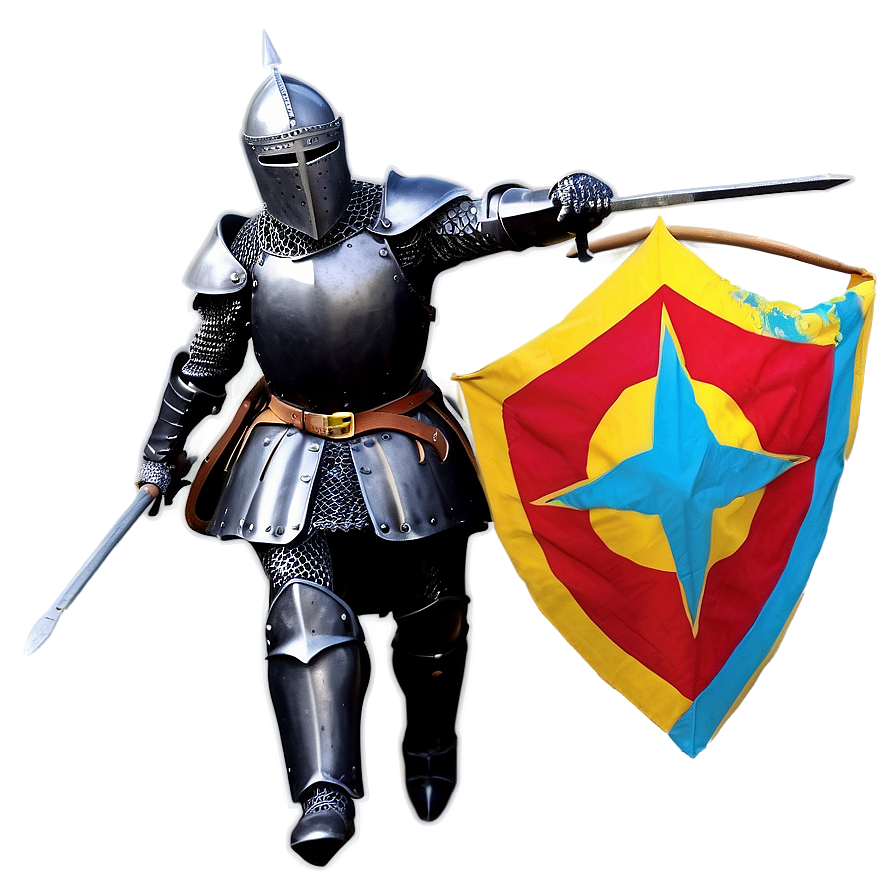 Black Knight Riding Into Battle Png Coj PNG Image