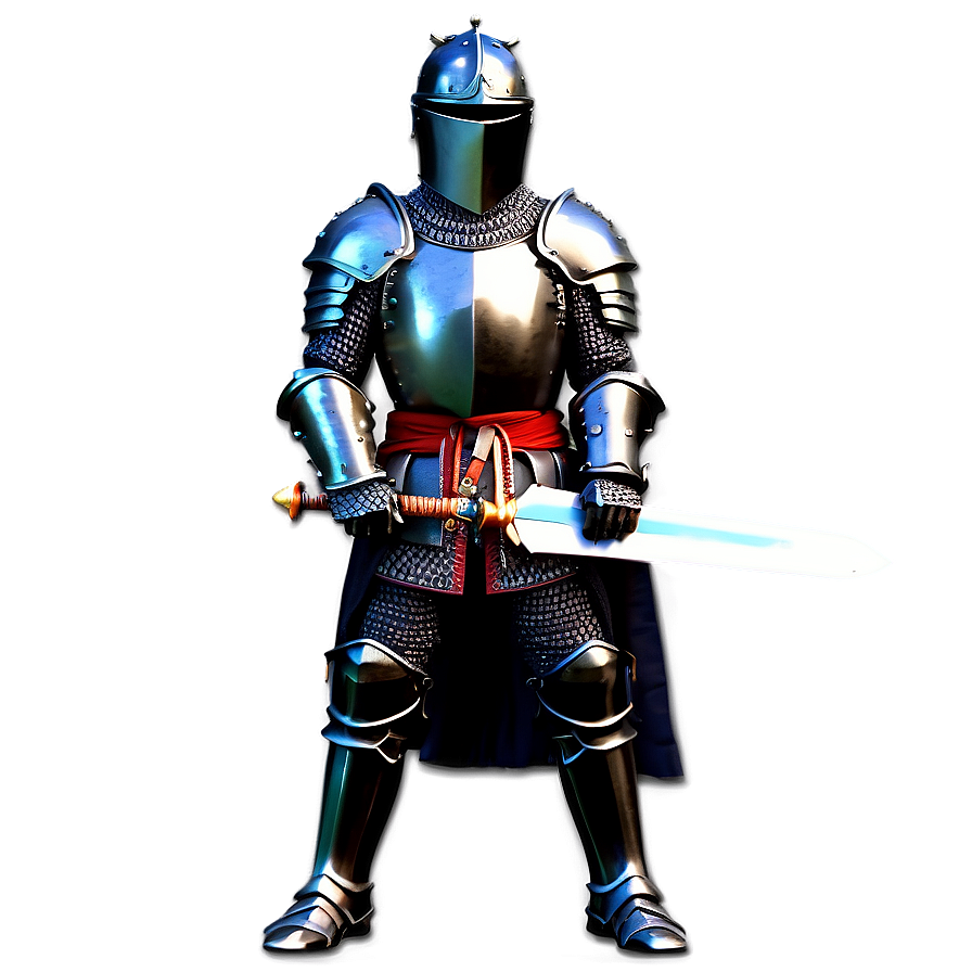 Black Knight With Sword Raised Png Rnu PNG Image