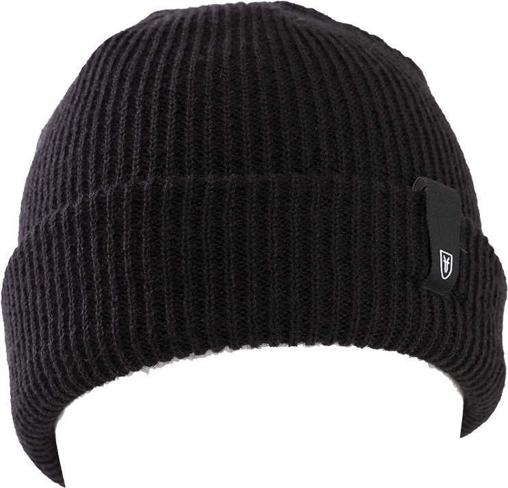 Black Knit Beanie Hat PNG Image