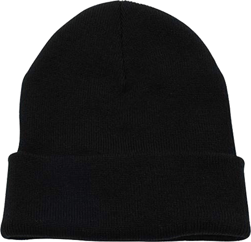 Black Knit Beanie Hat PNG Image