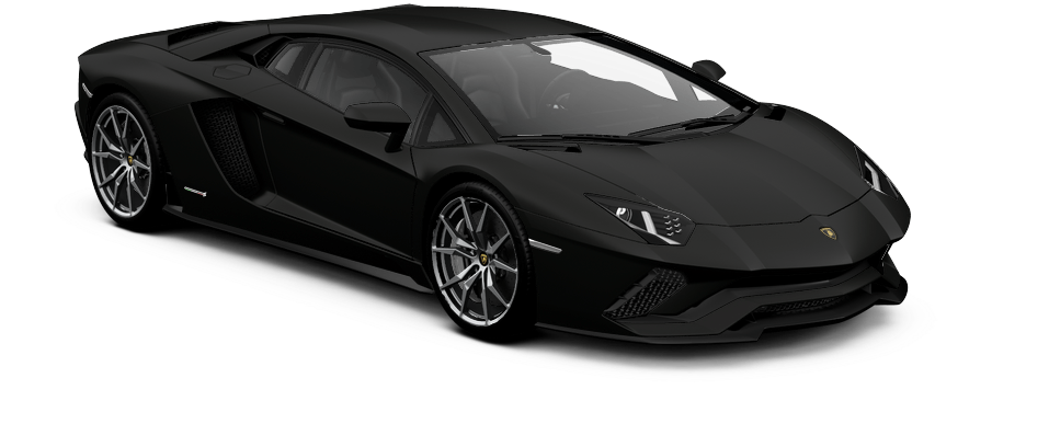 Black Lamborghini Aventador Side View PNG Image