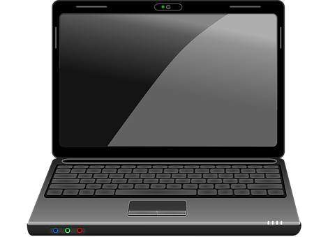 Black Laptop Vector Illustration PNG Image