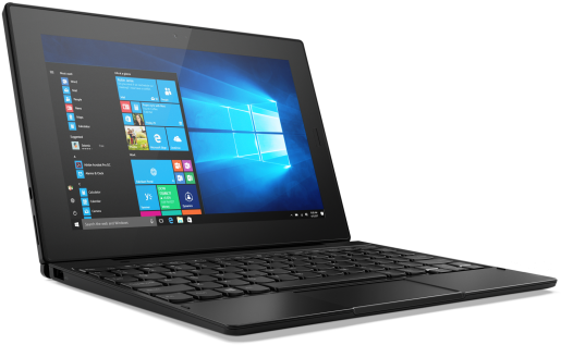 Black Laptop Windows10 Screen PNG Image