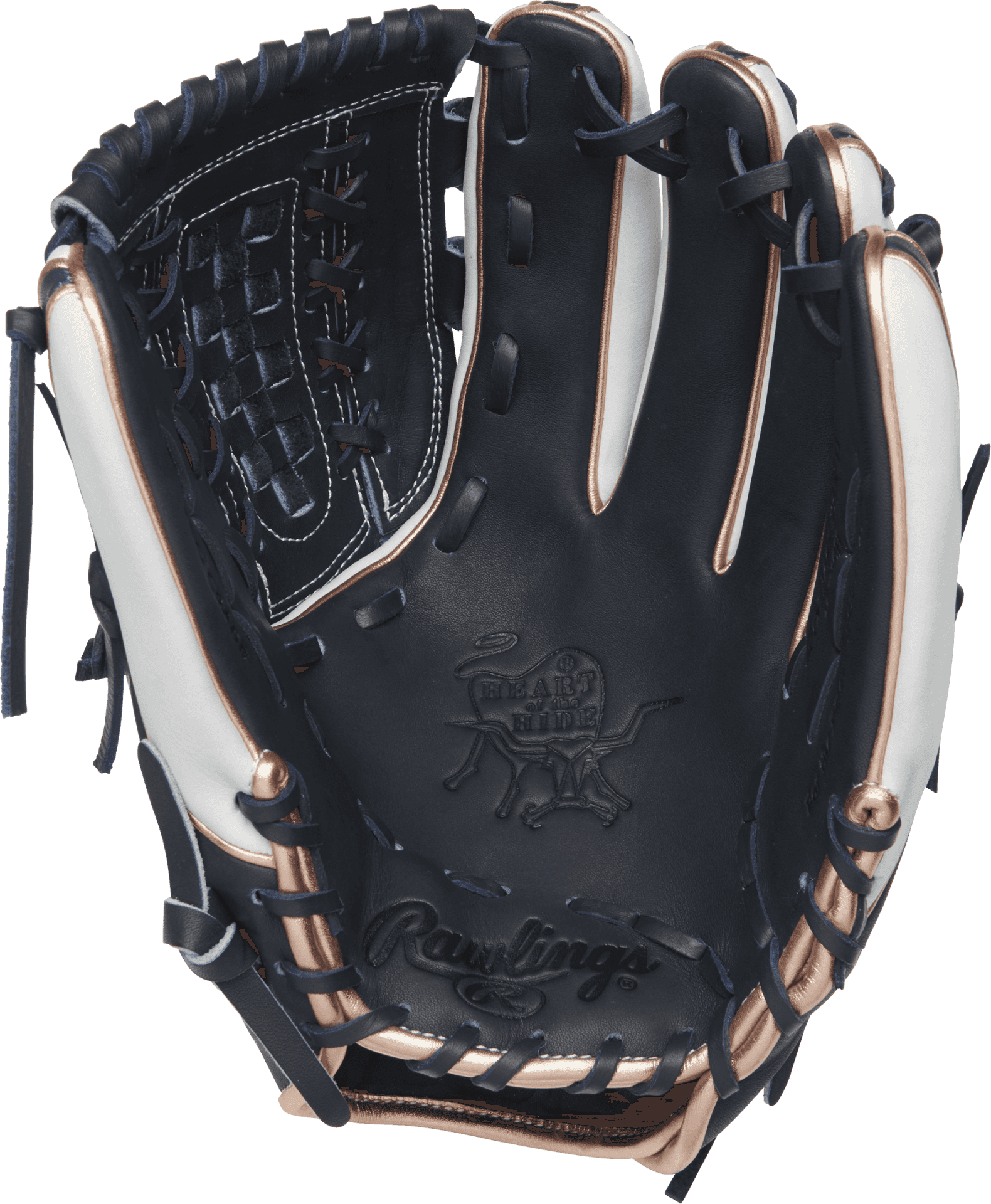 Black Leather Baseball Glove PNG Image