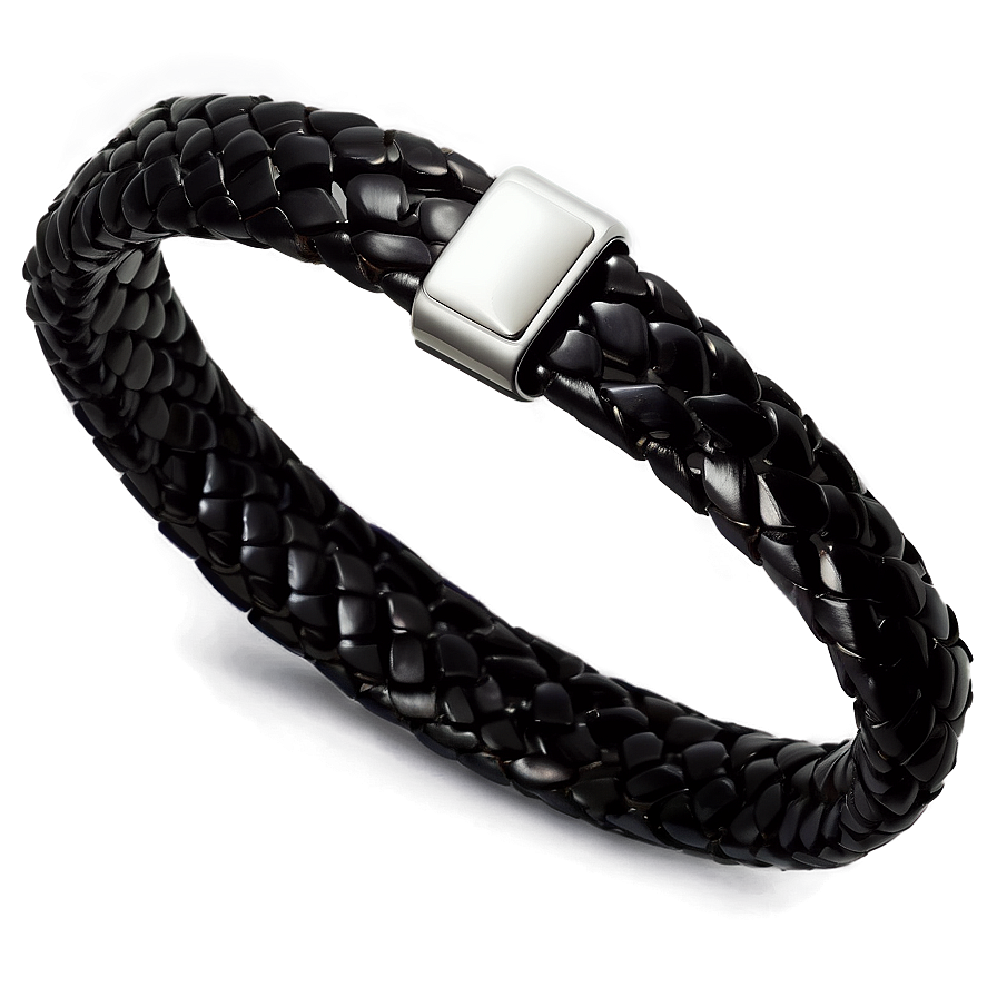 Black Leather Bracelet Png Jyp PNG Image