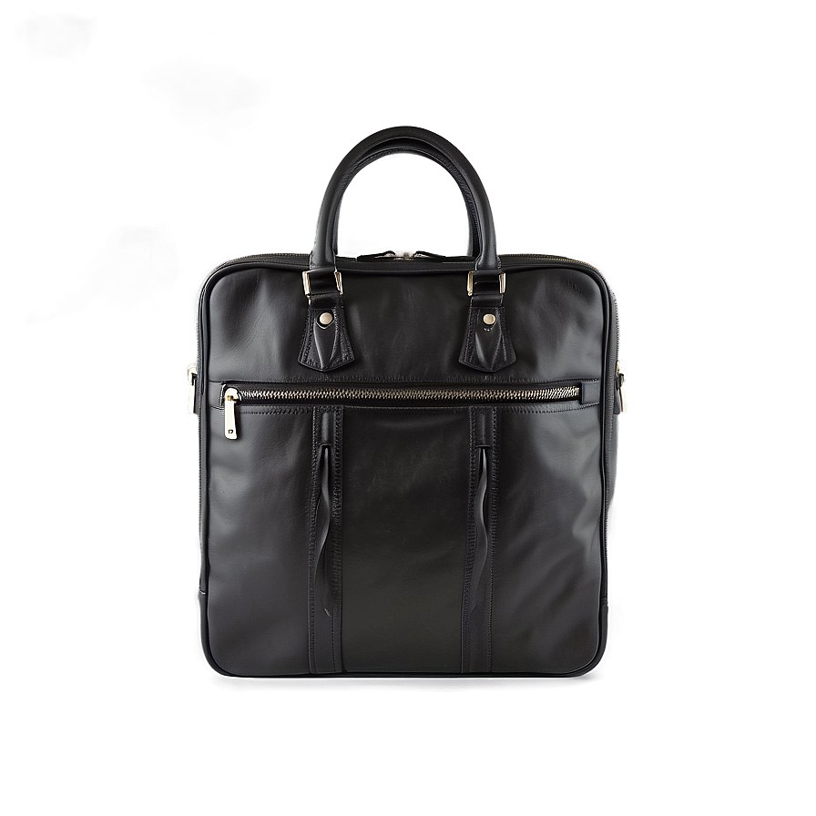 Black Leather Briefcase Png Grq PNG Image