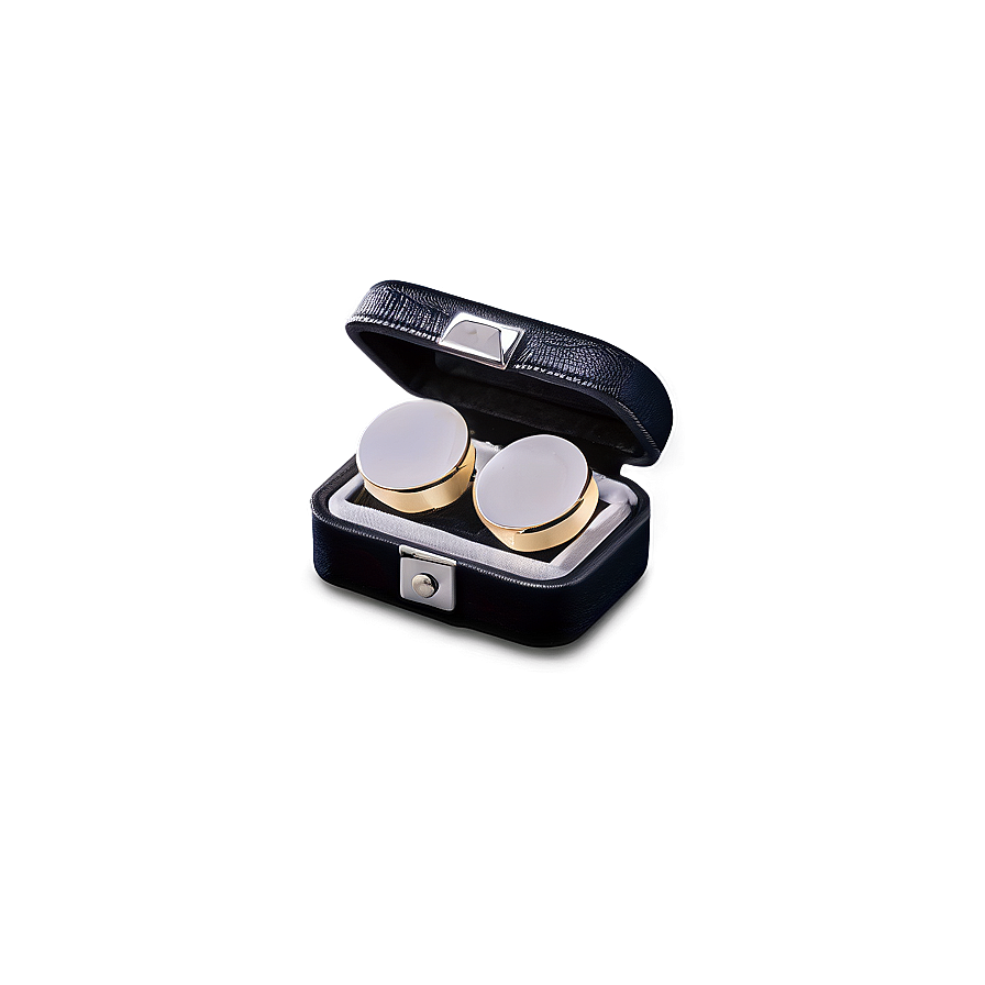 Black Leather Cufflink Box Png Rdy PNG Image