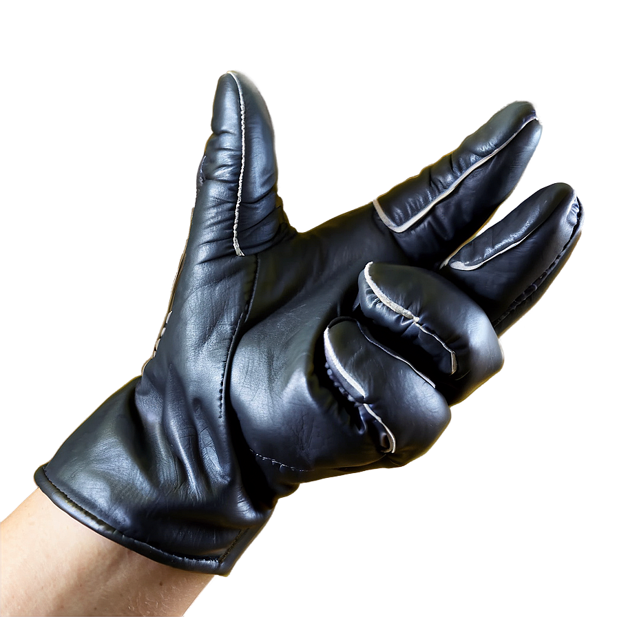 Black Leather Gloves Png Wja PNG Image