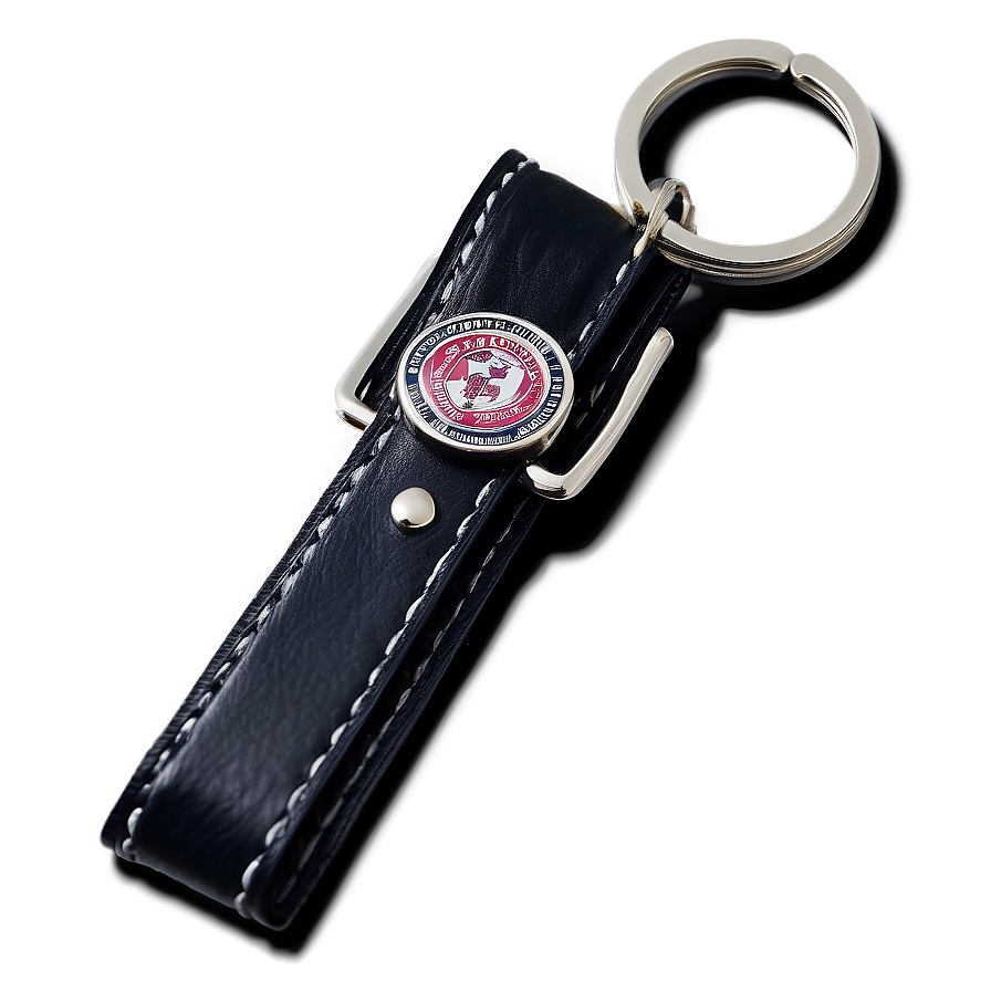 Black Leather Keychain Png Cnk PNG Image