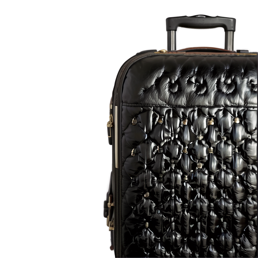 Black Leather Luggage Png Xtf84 PNG Image