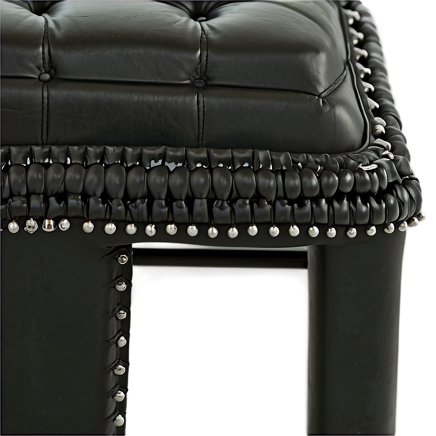 Black Leather Ottoman Png 81 PNG Image