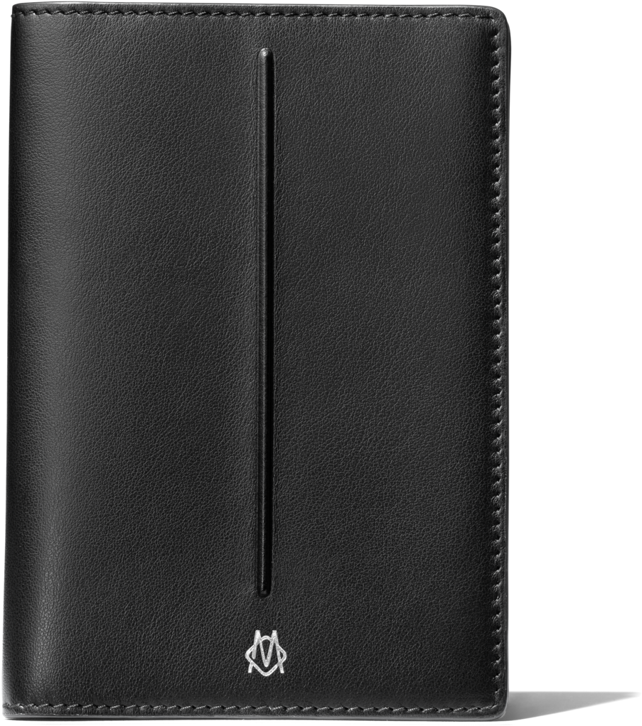 Black Leather Passport Holder PNG Image