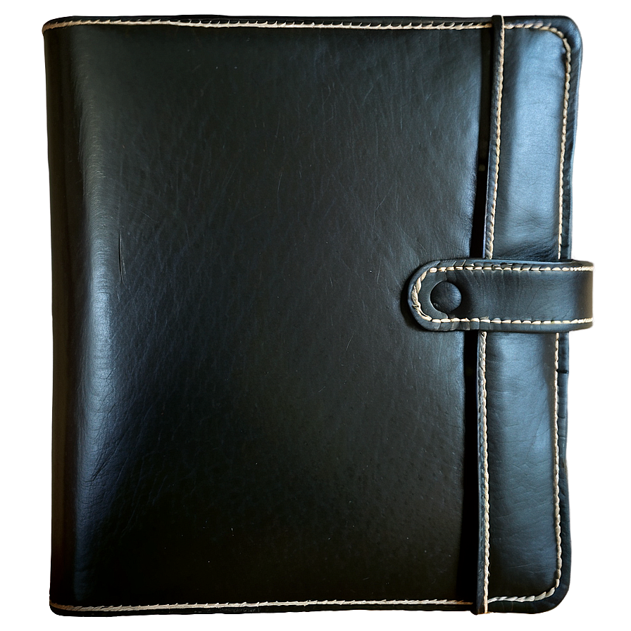 Black Leather Portfolio Png 06252024 PNG Image