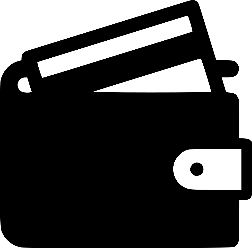 Black Leather Wallet Icon PNG Image