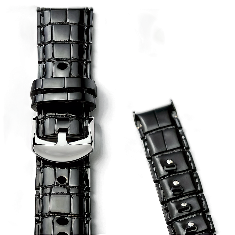 Black Leather Watch Strap Png Bfo12 PNG Image