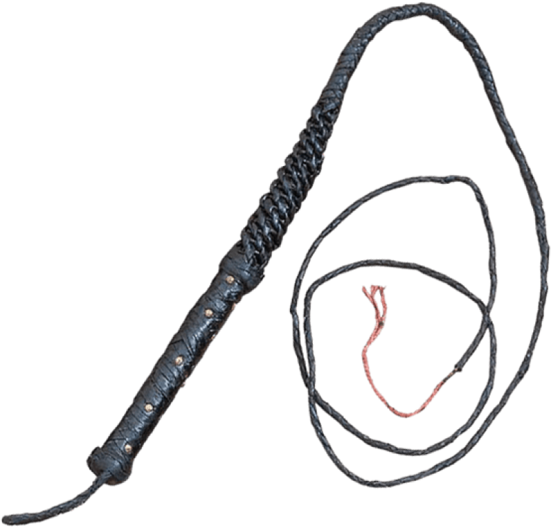 Black Leather Whip PNG Image