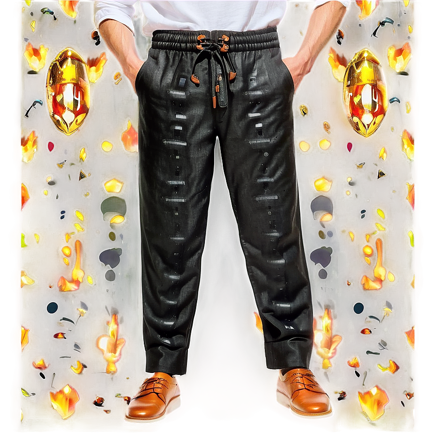 Black Linen Pants Png Bpj PNG Image