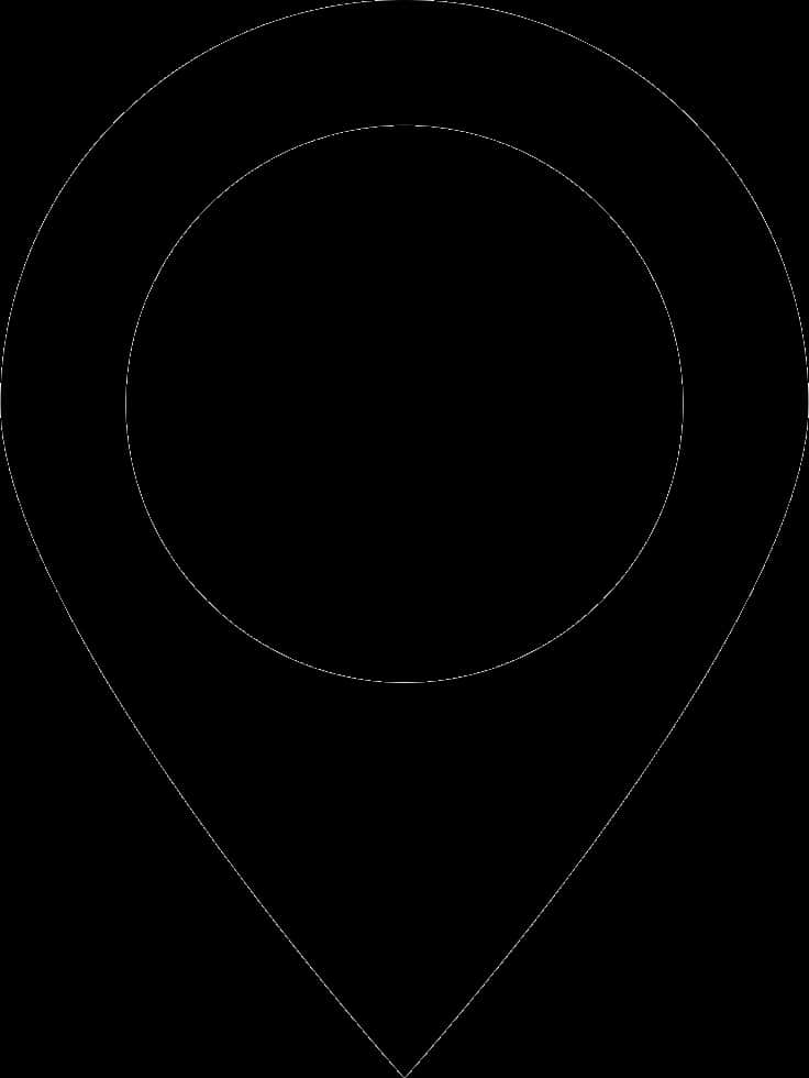 Black Map Pin Icon PNG Image