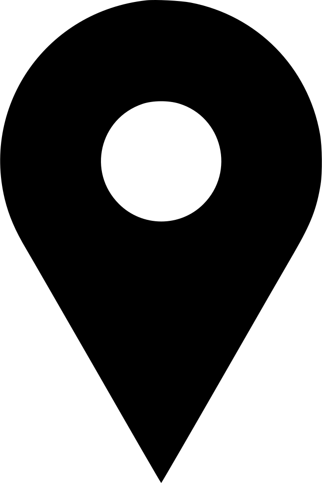 Black Map Pin Icon PNG Image