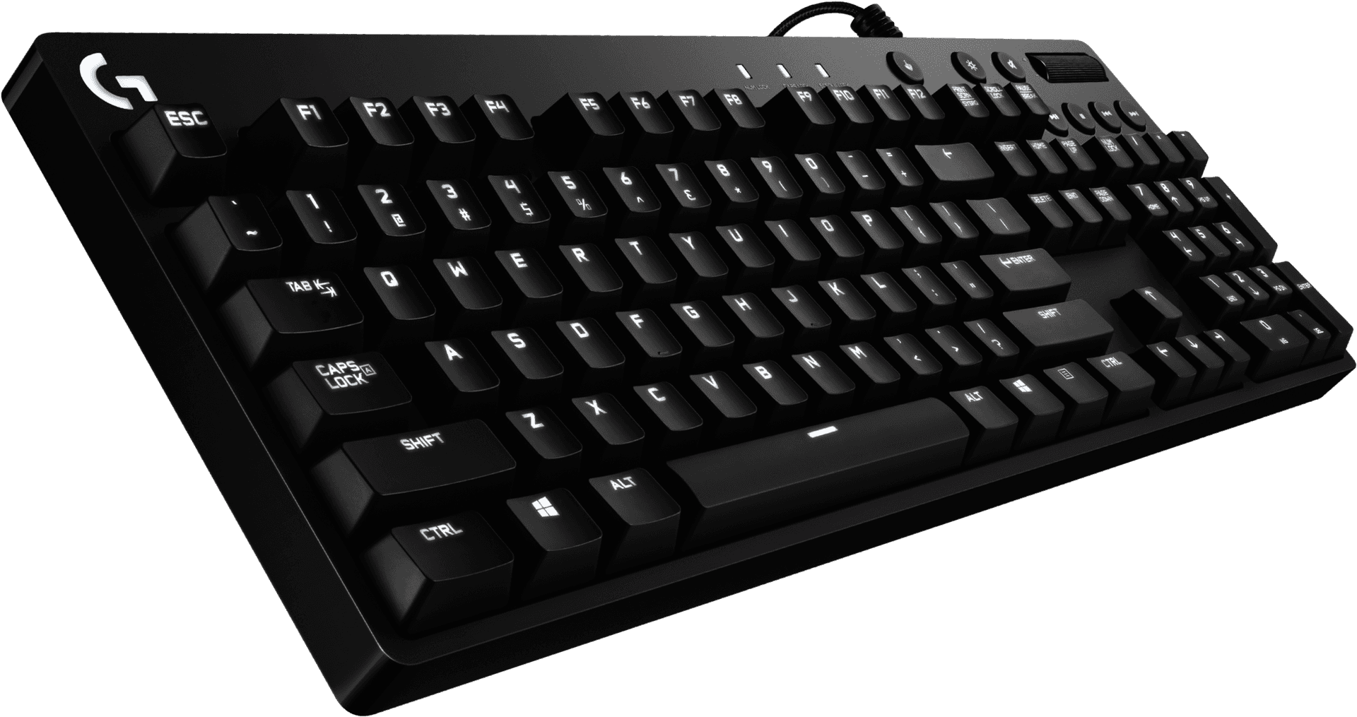 Black Mechanical Gaming Keyboard PNG Image