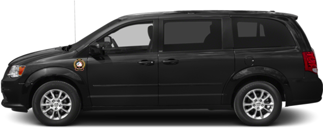 Black Minivan Side View PNG Image