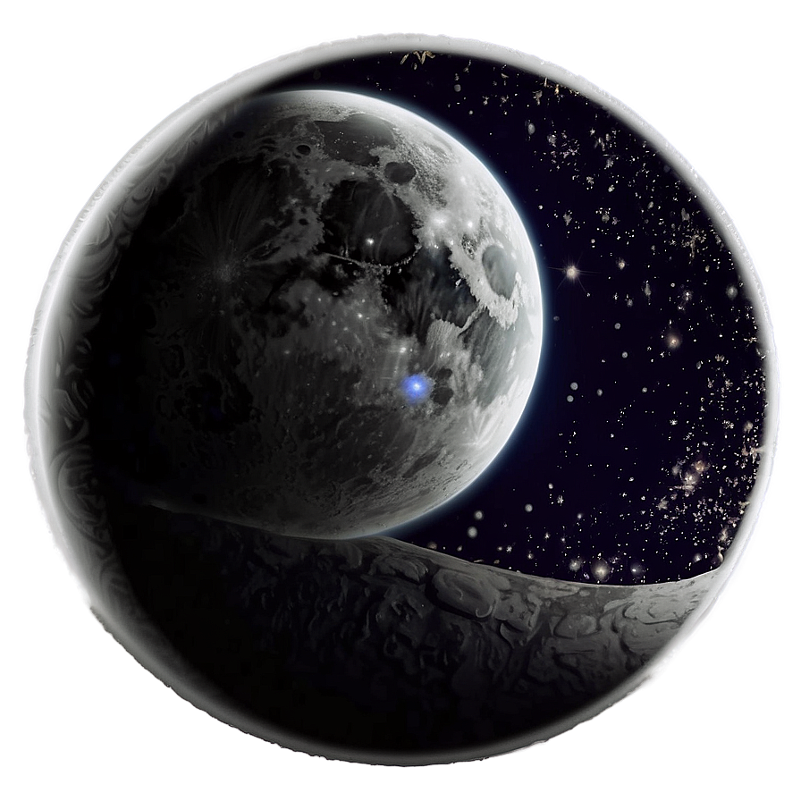 Black Moon And Galaxy Png 06252024 PNG Image