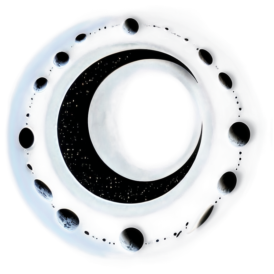 Black Moon Phases Png Qko40 PNG Image