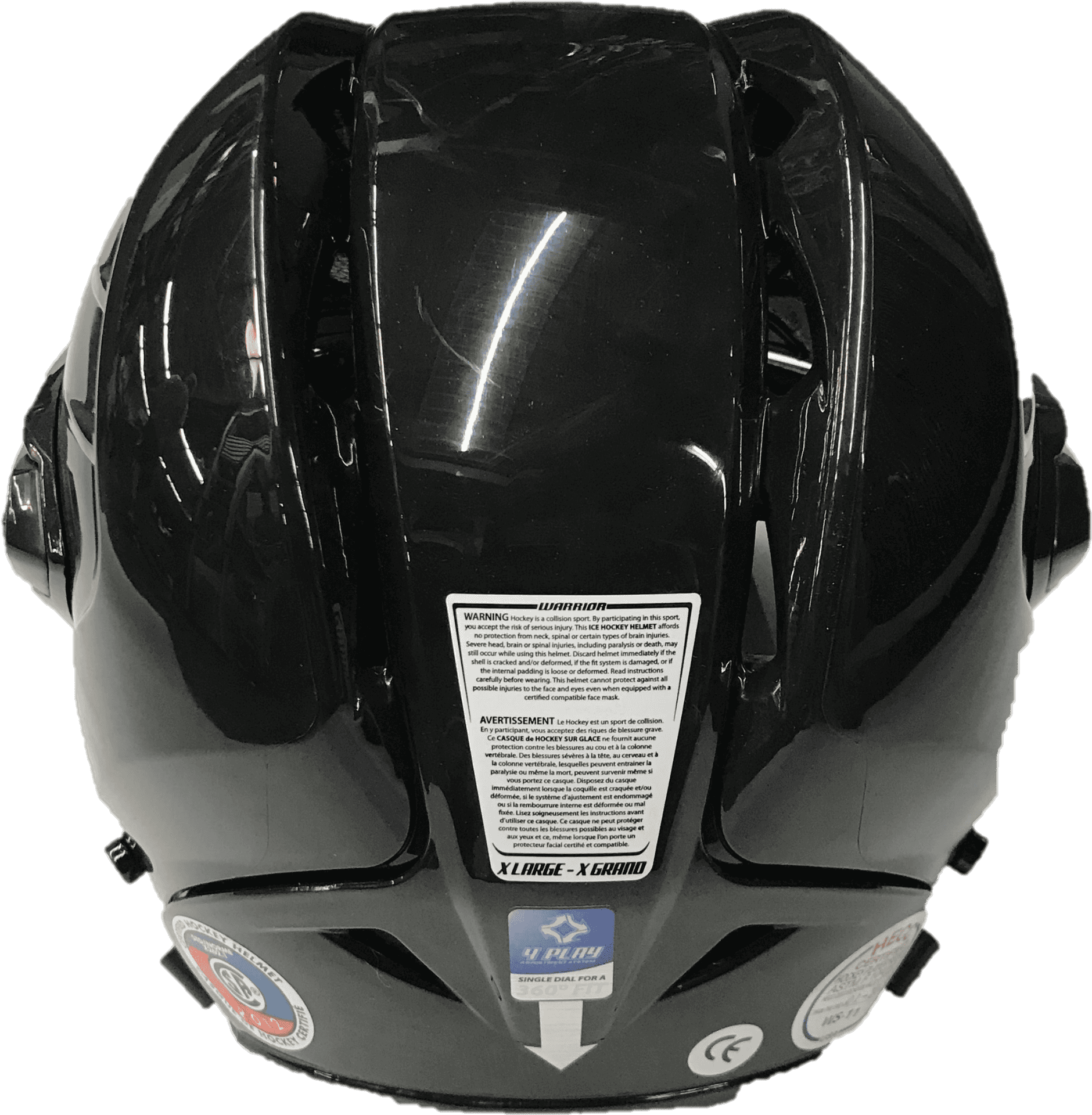 Black Motorcycle Helmet Rear View PNG Image